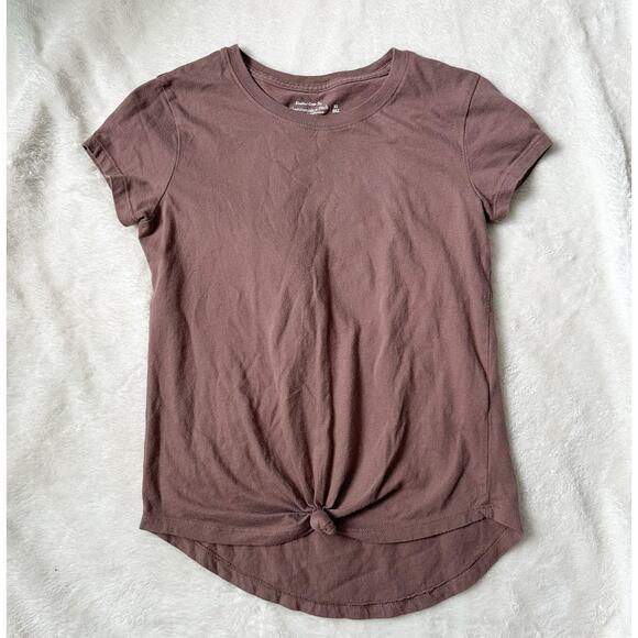 Abercrombie & Fitch Knotted Crew Tee - Size XS - Brown - Picture 1 of 4